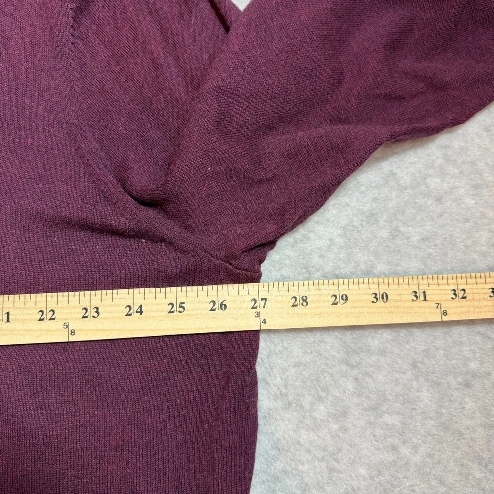 DXL HB Mens 3XL Burgundy Red 1/4 Zip Cotton Knit Pullover Sweater